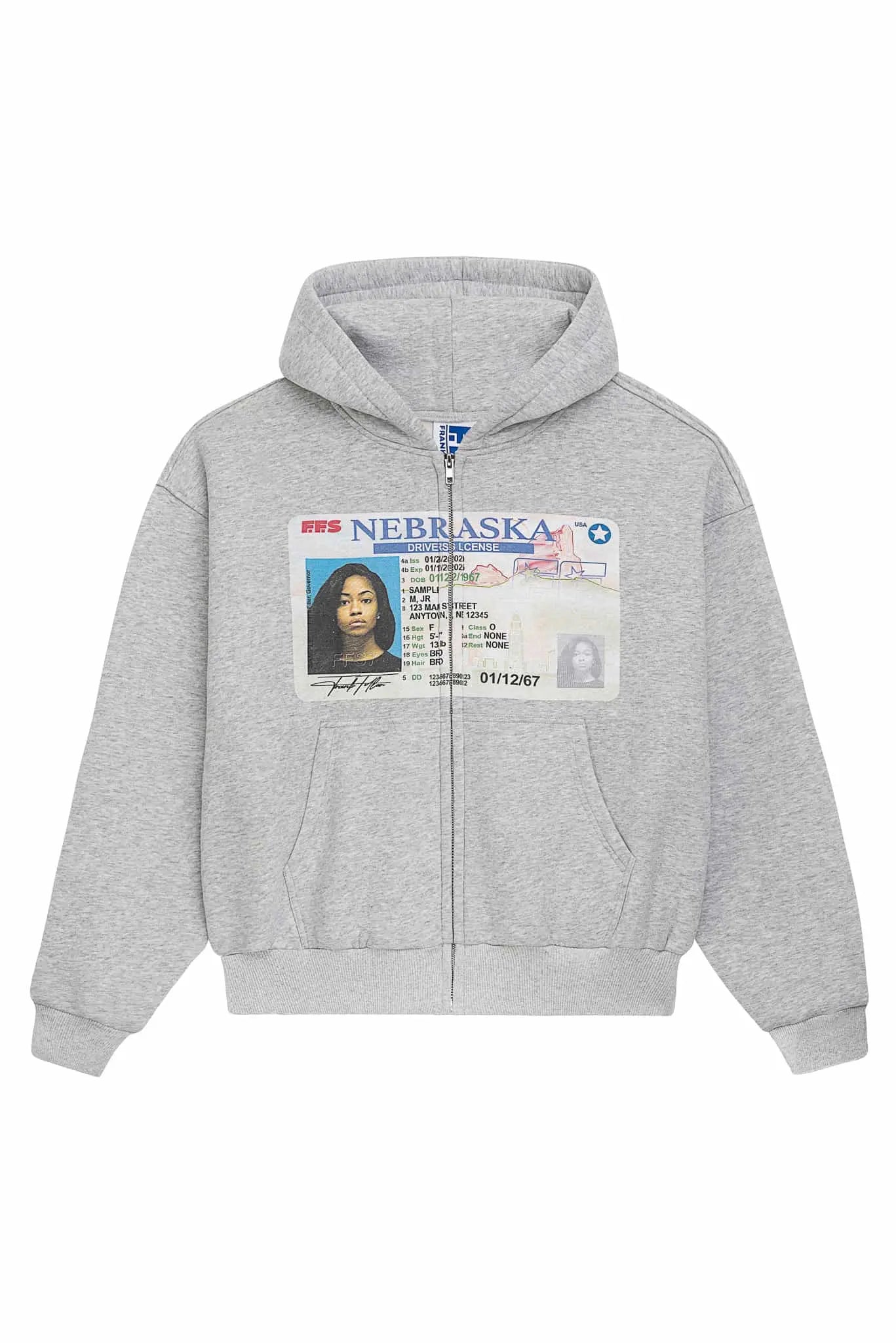 DRIVER LICENSE ZIP HOODIE